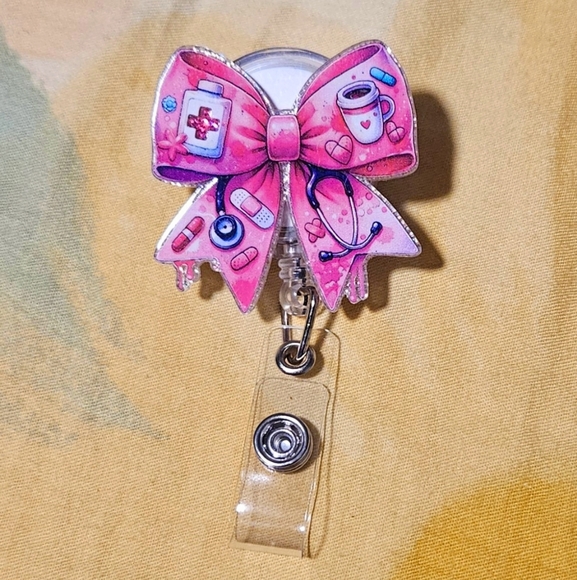 Other - Pink Nurse-Themed Badge Reel